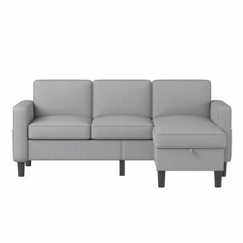 Best Choice Products Upholstered Sectional Sofa for Home, Apartment, Dorm, Bonus Room, Compact Spaces w/Chaise Lounge, 3-Seat, L-Shape Design Best Choice Products Upholstered Sectional Sofa for Home, Apartment, Dorm, Bonus Room, Compact Spaces w/Chaise Lounge, 3-Seat, L-Shape Design