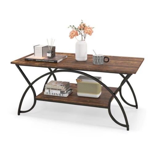 Rectangular Coffee Table with Metal Frame for Living Room Rectangular Coffee Table with Metal Frame for Living Room