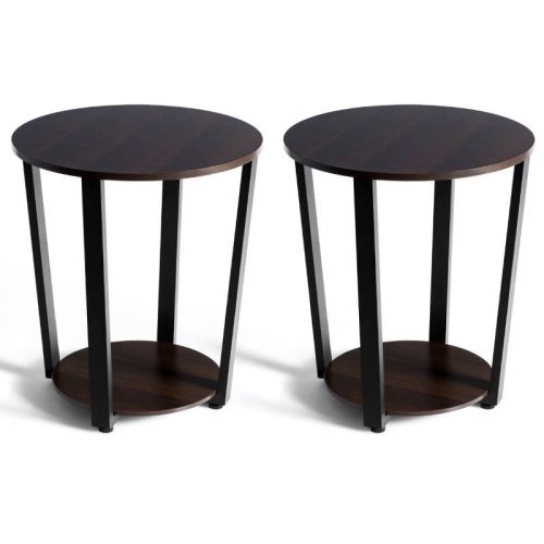 Living Room Bedroom Decor Mobile Sofa End Side Table 2 PCS Living Room Bedroom Decor Mobile Sofa End Side Table 2 PCS